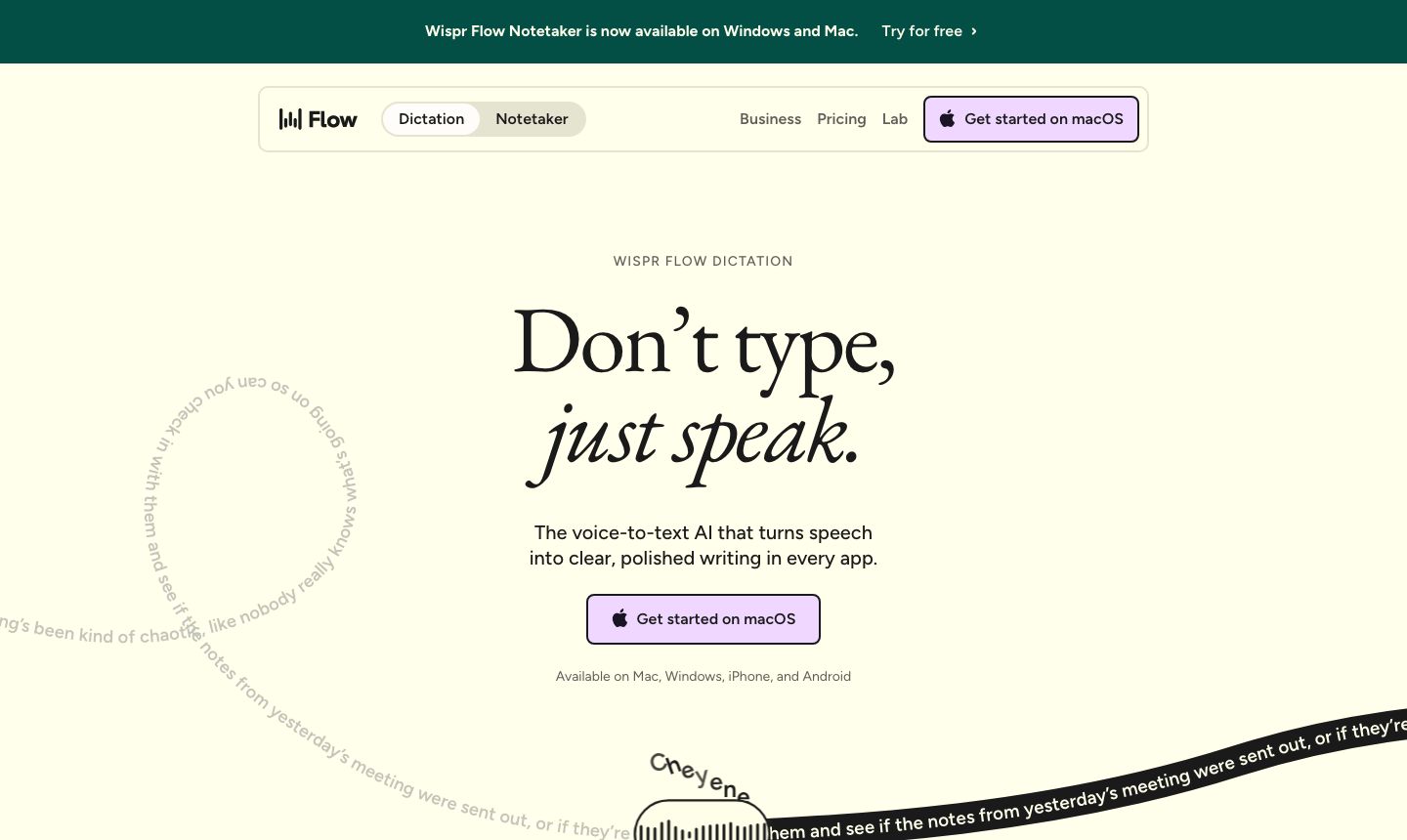 Don’t type, just speak